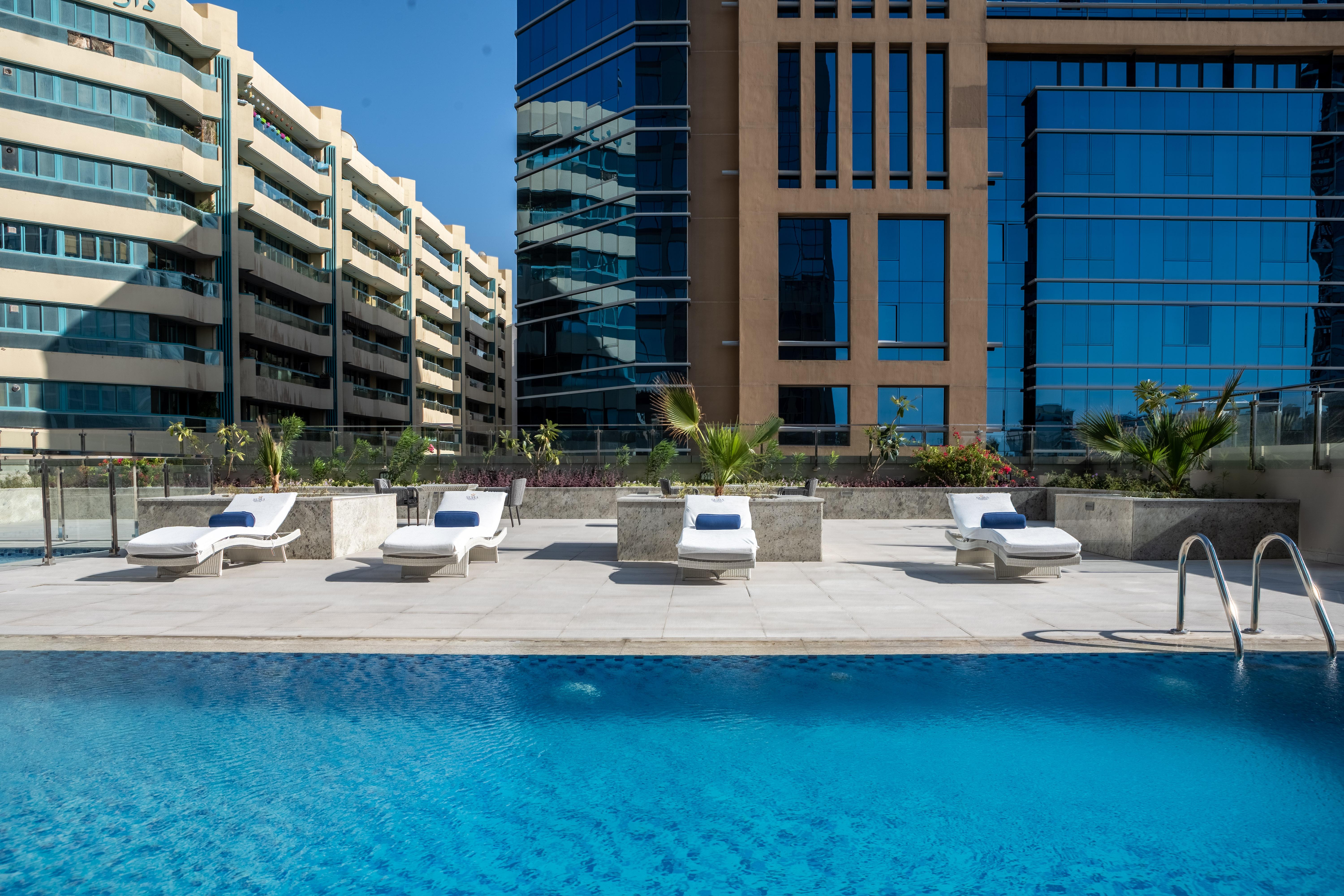 Suha Mina Rashid Hotel Apartments Dubai Exteriör bild